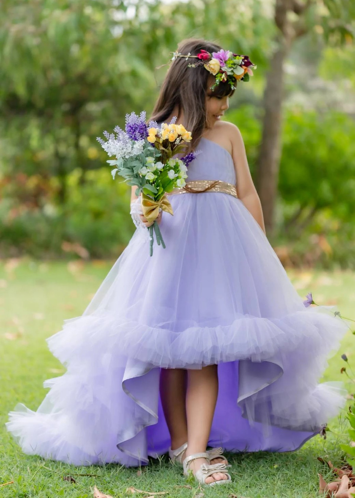 Lavender little girl online dresses